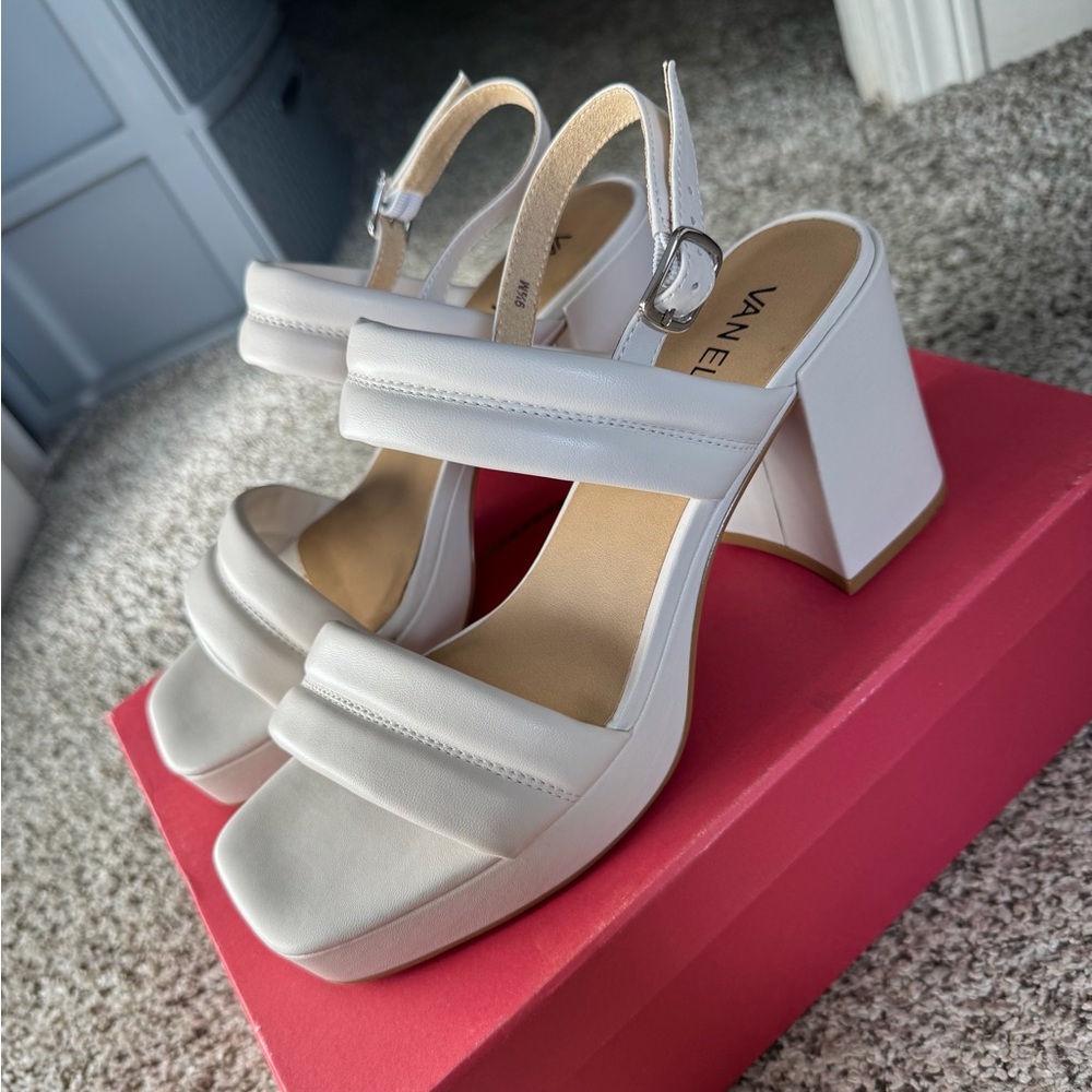 Vaneli white heels